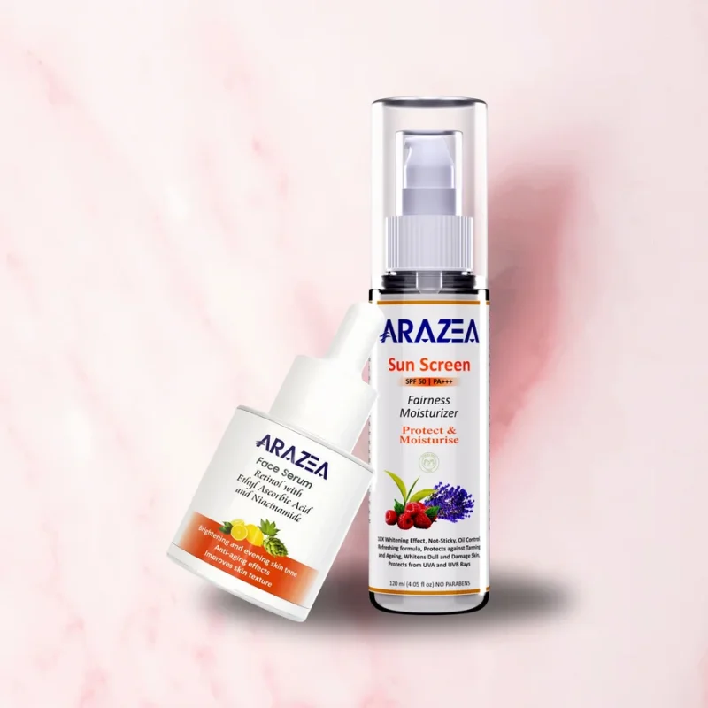 arazea sunscreen spf 50 non greasy with skin brightening serum