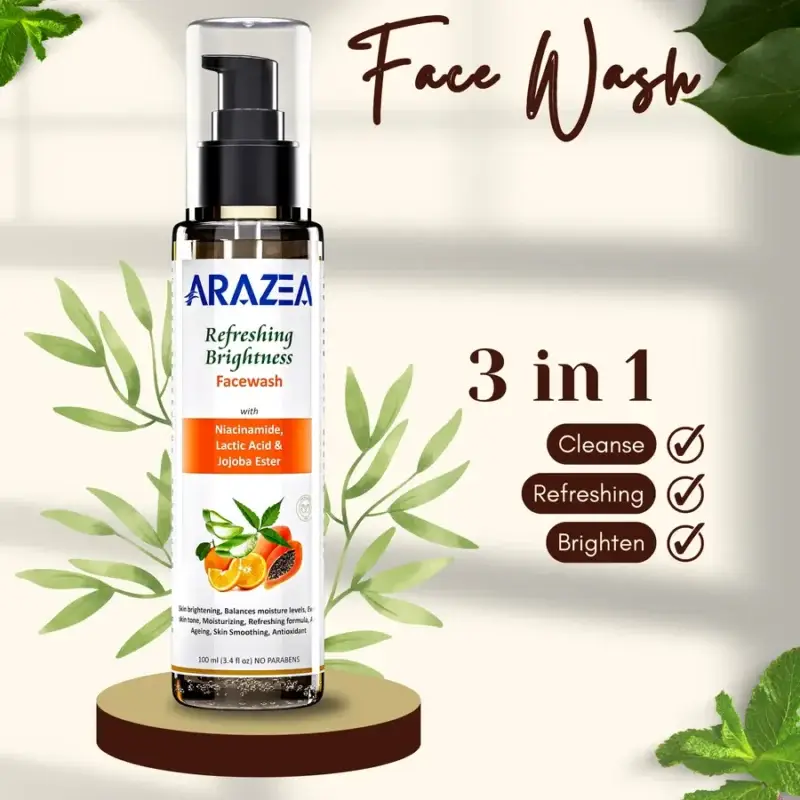 Arazea Facewash for oil control with Lactic Acid, Niacinamide and Jojoba Ester