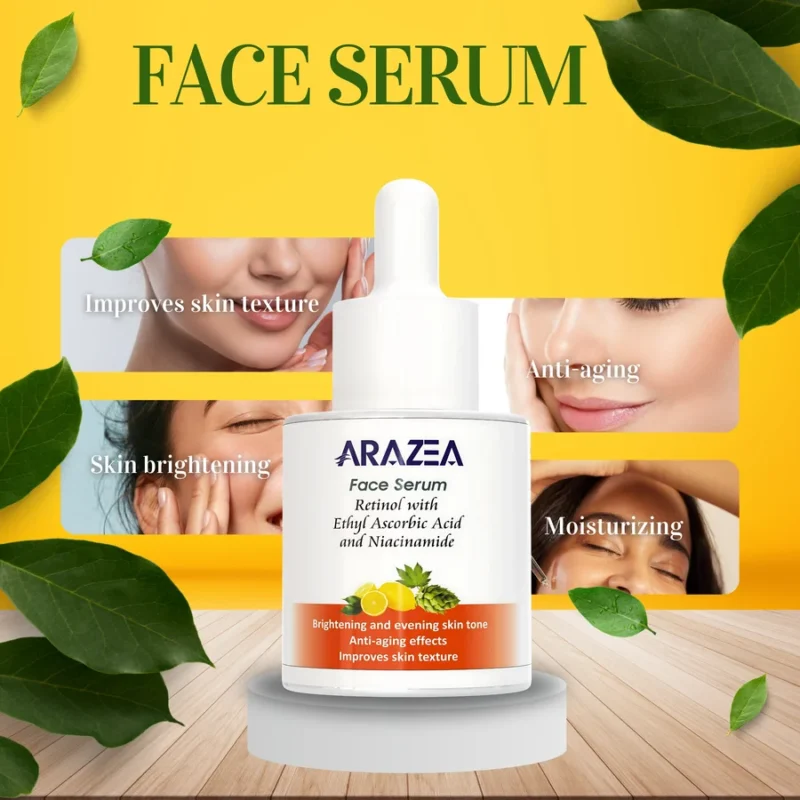 Arazea Face Serum for improve skin texture with Niacinamide, Retinol and Ethyl Ascorbic Acid